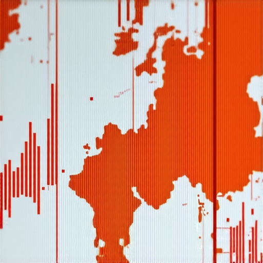 Digital map with analytics overlay showing SEO insights.