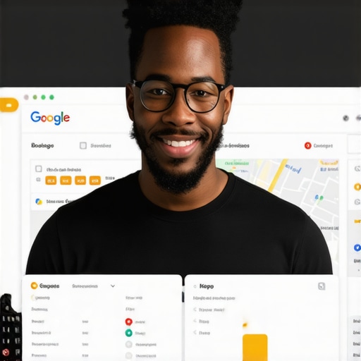 Optimizing Google Maps Profile for Better Visibility Business owner analyzing map visibility analytics