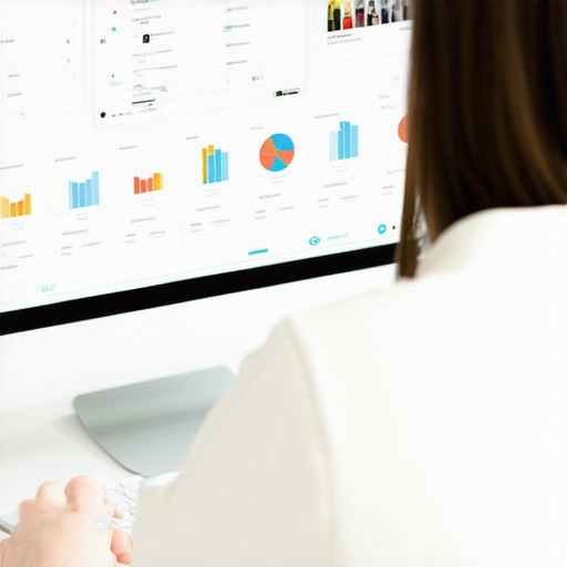 Person reviewing local SEO analytics and maps on a laptop