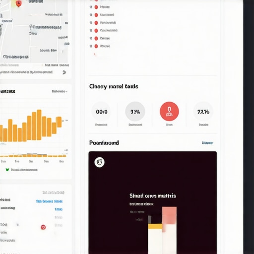 Screenshot of analytics dashboard showing local map metrics