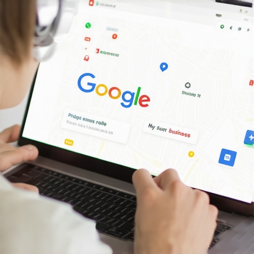 Person editing business details on Google Maps