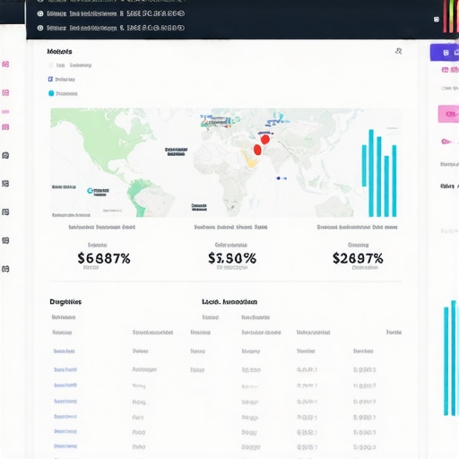 Dashboard displaying local SEO analytics, metrics, and signals for sustained visibility