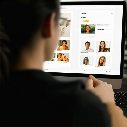 Person editing and uploading photos on Google My Business dashboard