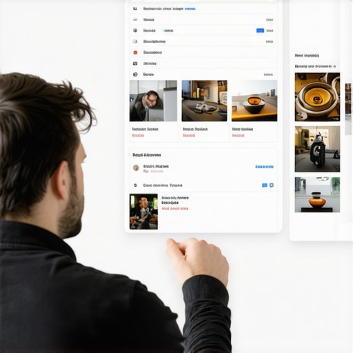 Business owner editing Google My Business profile with photos and business details.