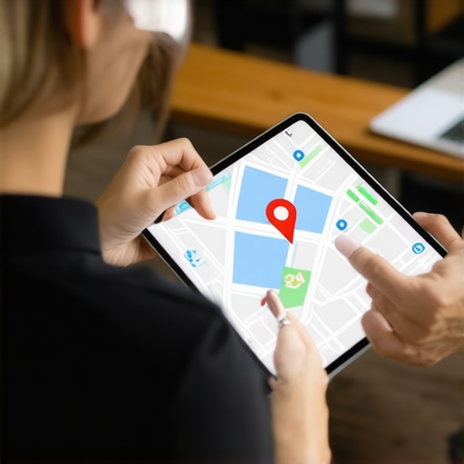 Business owner editing map location on digital device for improved local search visibility.
