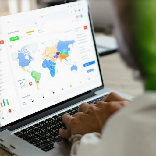 Person working on local map SEO analysis with digital tools