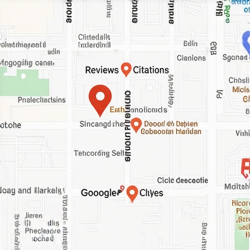 Diagram of Google Maps signals impacting local rankings.