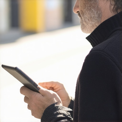 Business owner reviewing reviews on a tablet to improve map visibility