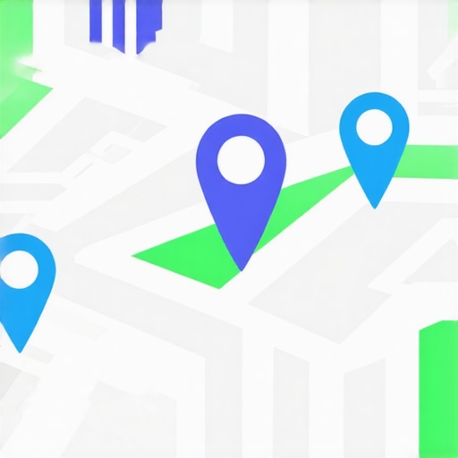 Map with analytics data highlighting local search signals.
