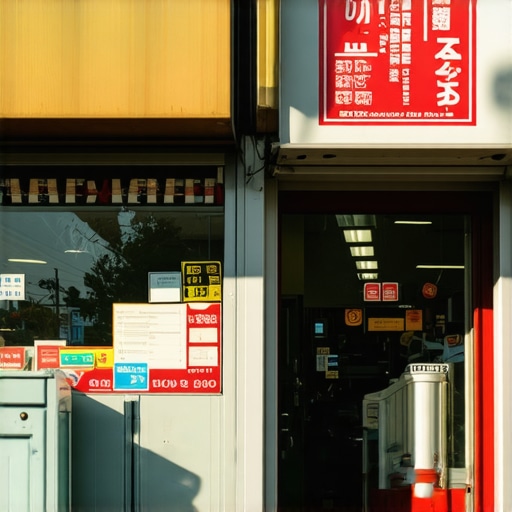 Exterior view of a bustling local shop with clear signage and inviting appearance.