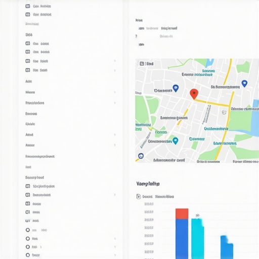 Screenshot of SEO tools dashboard displaying metrics related to map visibility and engagement.
