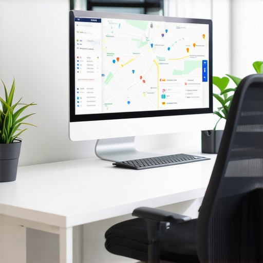 A person analyzing local SEO and map performance data on a computer
