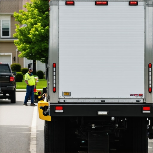 Authentic Local Service Business Photo A service truck parked in a local neighborhood showing proof of work for better map visibility.