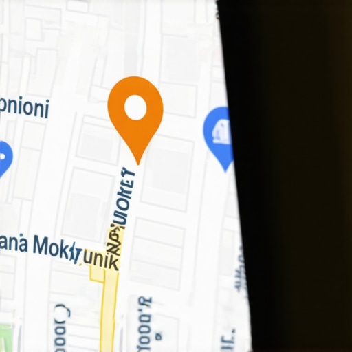 A smartphone showing a local map search with one business standing out in the top results.