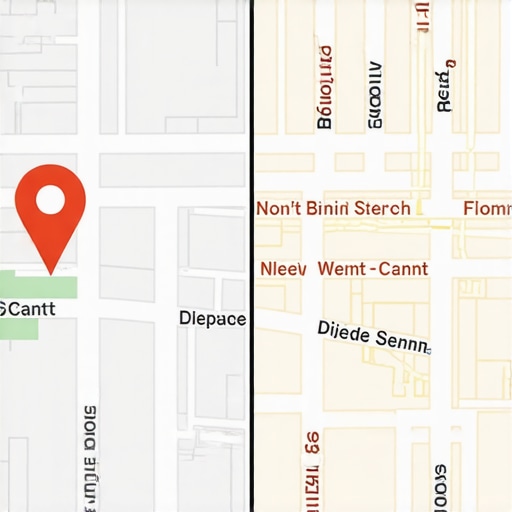 Digital map showing a business profile expanding its local search reach into neighboring suburbs