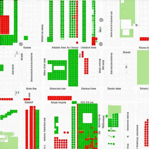 Local SEO Geo-Grid Ranking Map A map visualization showing how business rankings vary by street and neighborhood.