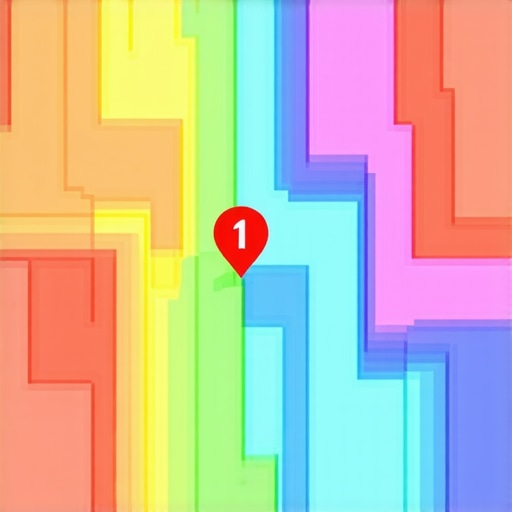 A visual representation of how local map rankings change based on the searcher's physical distance from the business location.