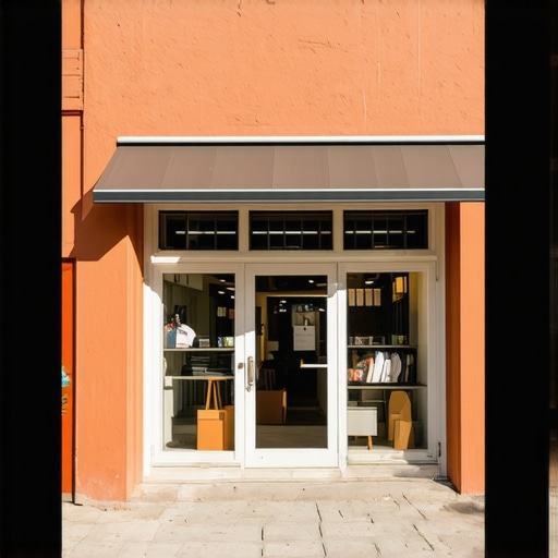 A smartphone screen showing the process of editing a storefront photo for Google Maps optimization