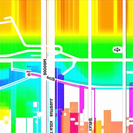 A heatmap showing how a business's map ranking changes based on the searcher's physical distance.